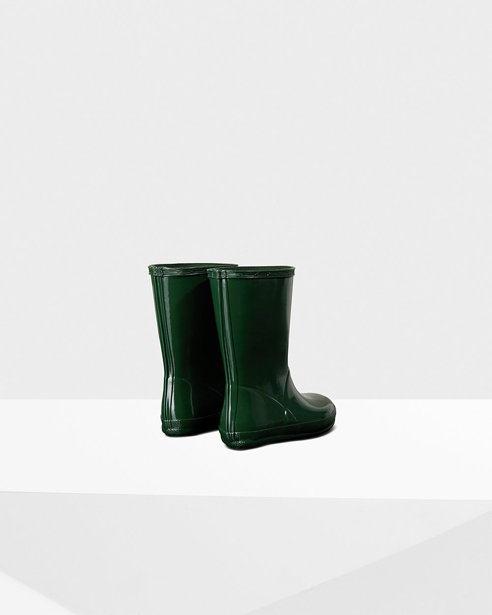 Kids Hunter Original First Classic Gloss | Rain Boots Green | NZ-82540-LCIE